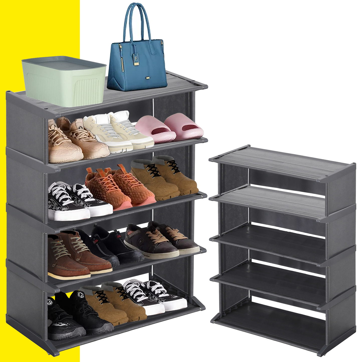 Zapatero 5 Niveles Metalico Tela Fuerte