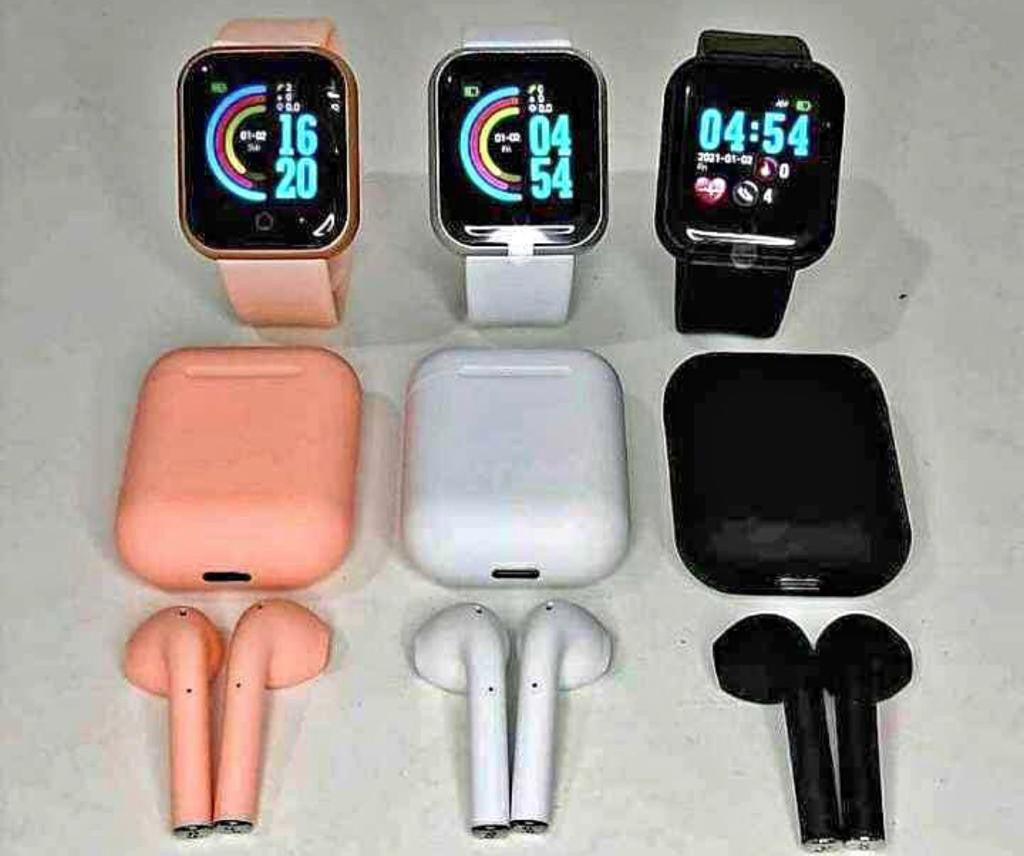 RELOJ INTELIGENTE Y68 Y AUDIFONO I12