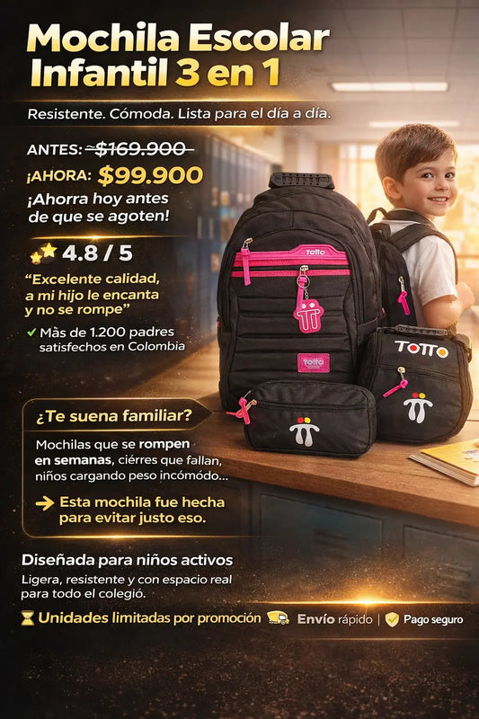 COMBO BOLSO TOTTO TRIO 3X1